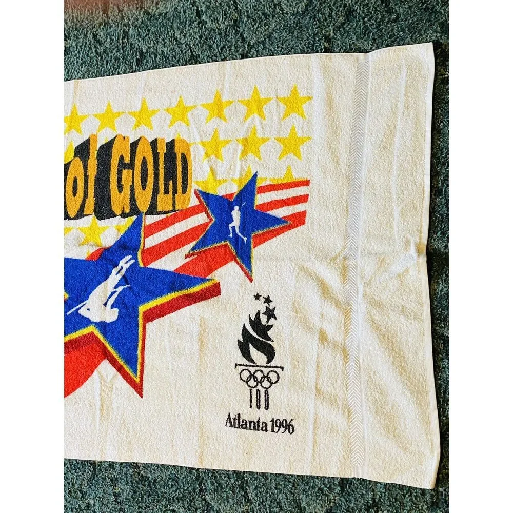 Atlanta Olympics Dreams of Gold Beach Towel New Cannon Mills‎ Nice Collector